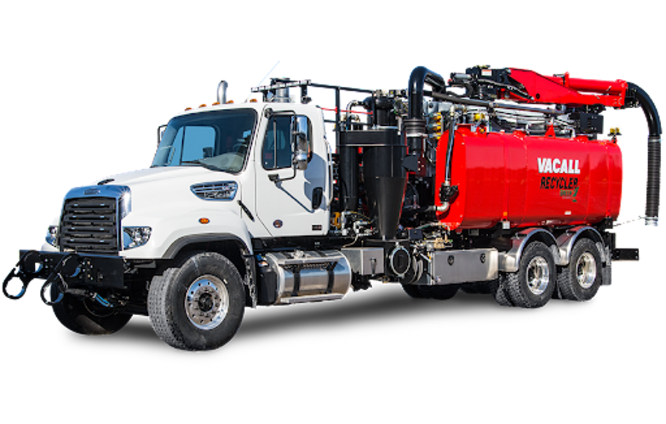 Sewer line cleaning truck in Bedford Park, Illinois